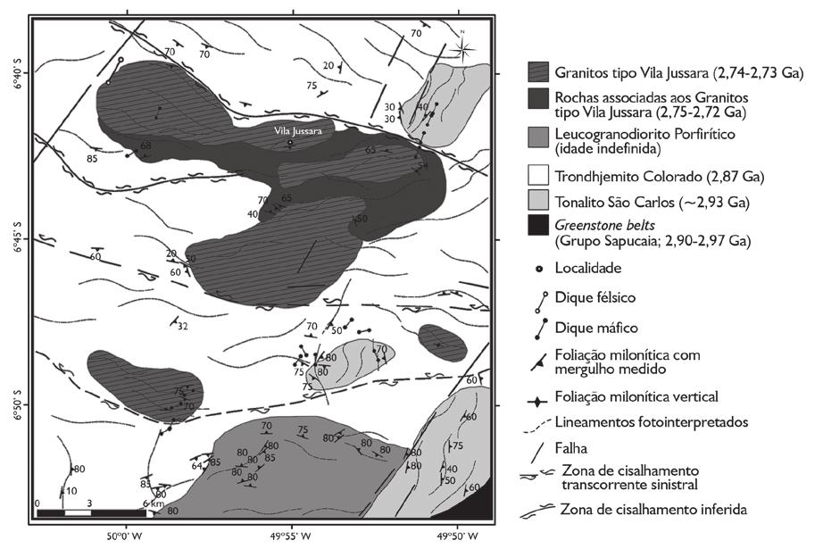 Bol. Mus. Para. Emílio Goeldi. Cienc. Nat., Belém, v. 9, n. 1, p. 13-45, jan.-abr. 2014 mapa geológico em Feio et al., 2013; Figura 2): Tonalito Bacaba (Moreto et al.