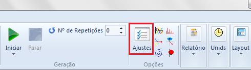 4.2 Configurando os Ajustes INSTRUMENTOS PARA TESTES ELÉTRICOS Ao abrir o software a tela de Ajustes abrirá automaticamente