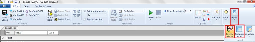 Restauração do Layout Figura 27 Devido a grande flexibilidade que o software apresenta permitindo que o usuário escolha quais janelas sejam apresentadas e em