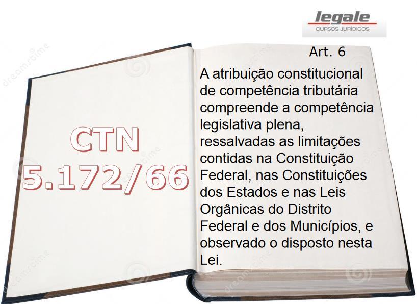 - Deve se excluir as normas, pois a União é competente para criar normas gerais de todos os tributos. Observação: Quando a união não a faz, outro ente pode exercer a competência plena.