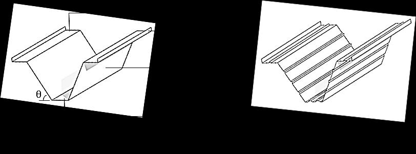 Figura 2: Seções de vigas de aço formadas a frio: (a) sem enrijecedores intermediários e (b) com enrijecedores intermediários.