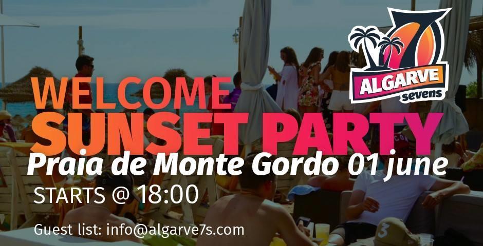 Welcome Sunset Party Praia de Monte Gordo 1 de junho