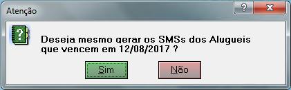 Caso haja alguma falha no envio, o sistema informará qual SMS não foi enviado.