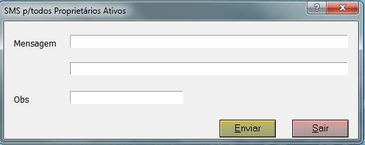 SMS para todos os Aniversariantes O sistema permite enviar também SMS para os