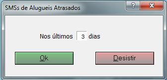 SMS dos Atrasos O sistema permite enviar SMS para todos os Inquilinos com aluguéis em atraso.