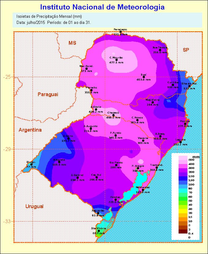 Ano 13 / Número 08 BOLETIM CLIMÁTICO SETEMBRO OUTUBRO - NOVEMBRO (2015) Estado do Rio Grande do Sul Resp. Técnica: 8 0 DISME/INMET e CPPMet/UFPEL Pelotas, 24 de agosto de 2015.