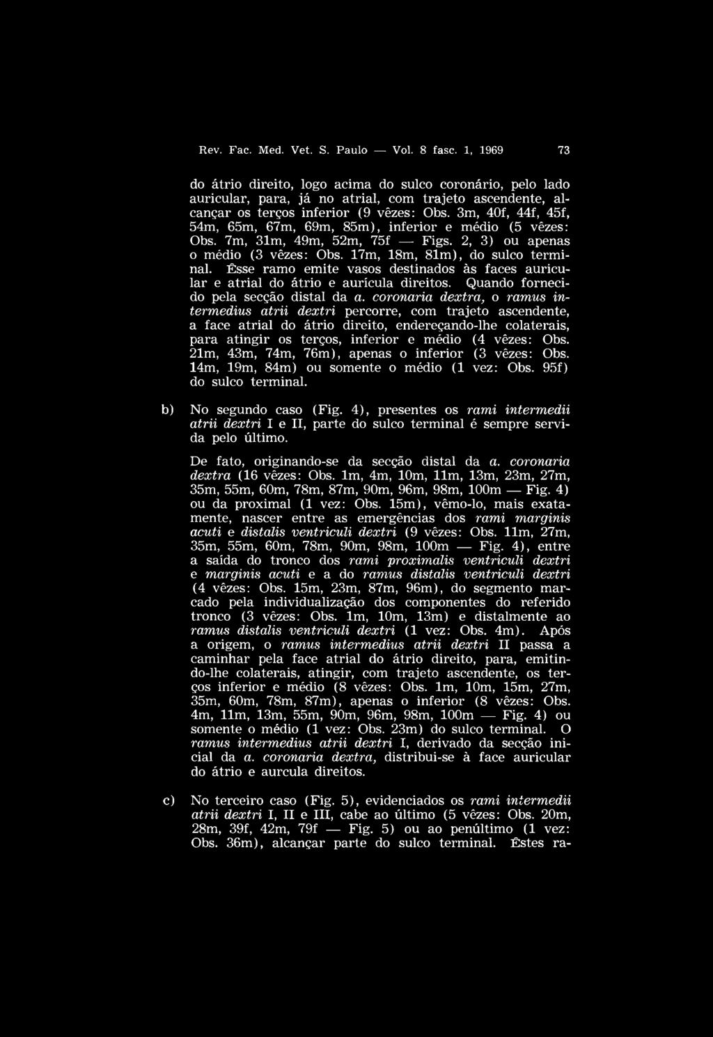 3m, 40f, 44f, 45f, 54m, 65m, 67m, 69m, 85m), inferior e médio (5 vêzes: Obs. 7m, 31m, 49m, 52m, 75f Figs. 2, 3) ou apenas o médio (3 vêzes: Obs. 17m, 18m, 81m), do sulco terminal.