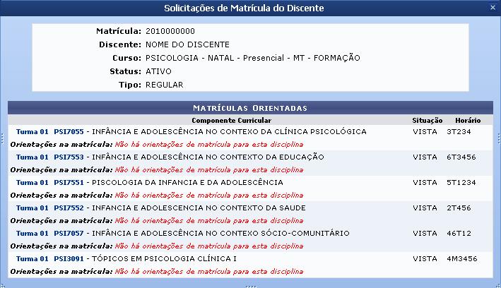 disponibilizados em formato de links. A visualização dos mesmos estará descrita no manual Analisar Solicitações de Matrícula, listado em Manuais Relacionados, no fim desta página.