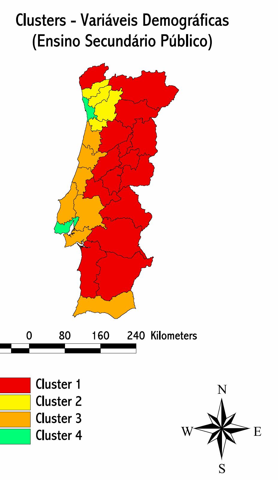 Síntese de Resultados: Cluster 4: A agregação das NUT Grande Porto e Grande Lisboa não foi uma surpresa