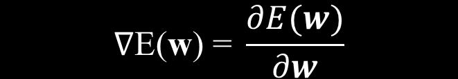 operador gradiente em relação ao vetor w,