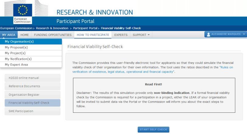 Controle Financeiro Viabilidade Financeira COM 2012/838/EU, Euratom Efectuada pela