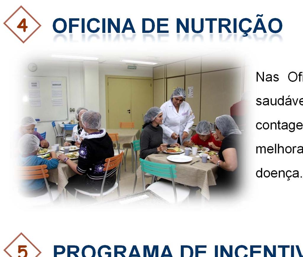 5 PROGRAMA DE INCENTIVO AO ESPORTE A corrida é o ponto alto deste programa, que promove a inclusão social dos pacientes, a integração