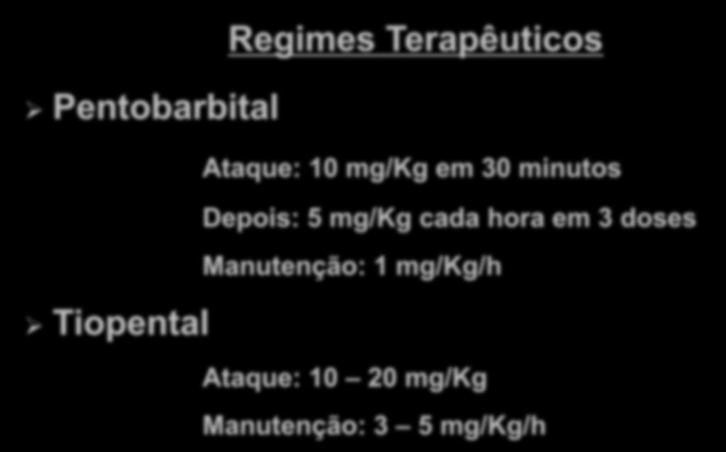 Regimes Terapêuticos Pentobarbital Tiopental