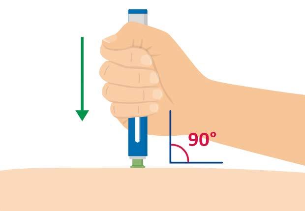 Se tirar a tampa da agulha antes de estar pronto para a injeção, não volte a colocar a tampa, pois pode dobrar ou danificar a agulha.