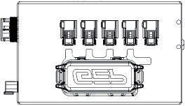 Módulo de controle de cabine 2 727062 Chicote de trator CAN de SRM 729149 Unidade de monitor Gen 2 20/20 725801 Componentes de trator Entrada de radar (4 pinos AMP) Chicote de trator base de SRM