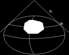 o centro dos arcos de circunferência representativos do paralelo.