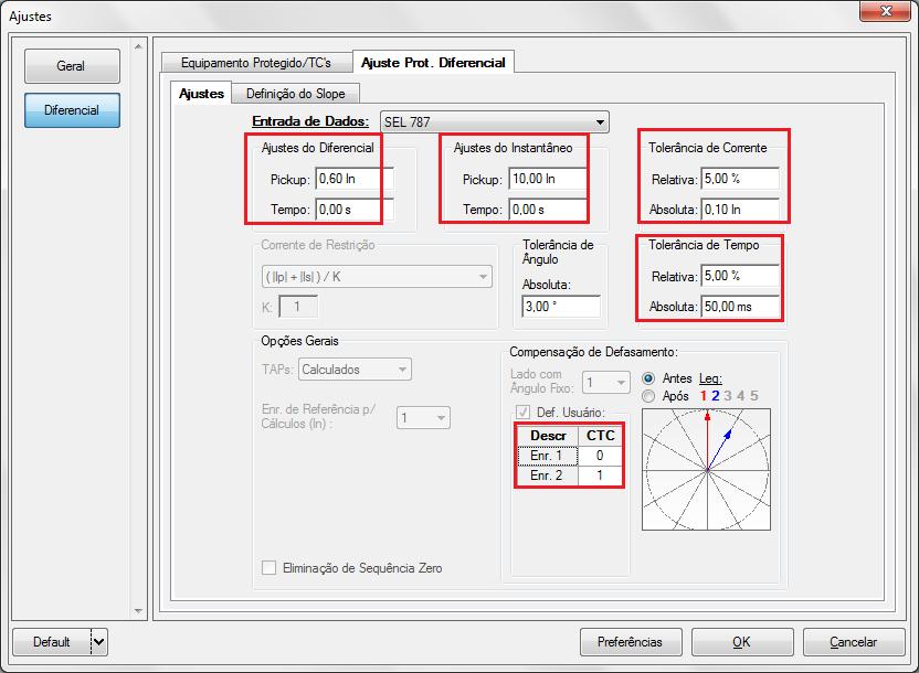 Figura 22 6.2. Tela Diferencial > Ajuste Prot.