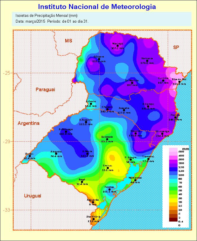 BOLETIM CLIMÁTICO MAIO JUNHO - JULHO (2015) Estado do Rio Grande do Sul Ano 13 / Número 04 Resp. Técnica: 8 0 DISME/INMET e CPPMet/UFPEL Pelotas, 17 de abril de 2015.