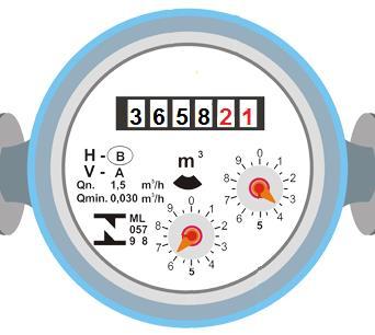 38. A figura mostra a leitura de um hidrômetro realizadas no dia 05 de abril e posteriormente em 05 de maio.