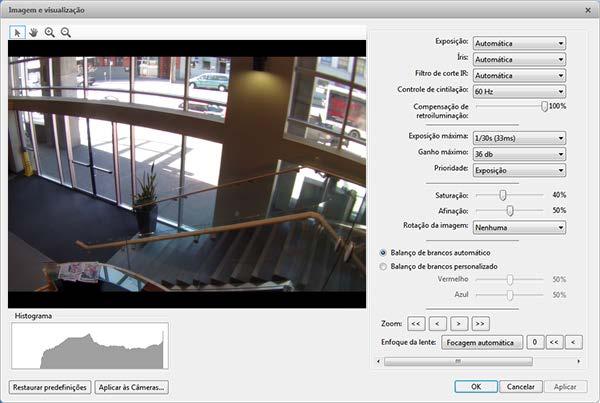 ACC5 Cre Imagem e Exibiçã Use a caixa de diálg Imagem e Exibiçã para cntrlar as cnfigurações de exibiçã da câmera para vídes gravads e a viv.