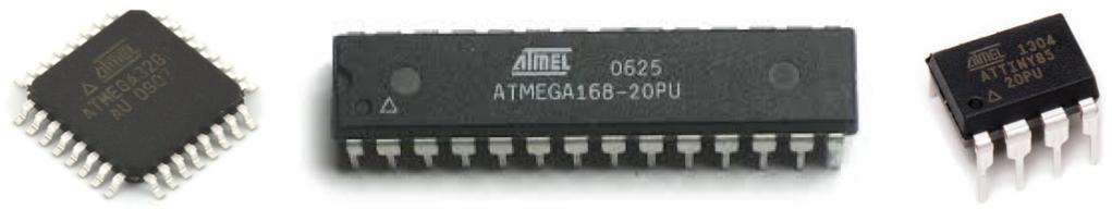 Microcontroladores Um microcontrolador é um pequeno computador contido em um chip O Arduino é um circuito que existe para dar suporte ao microcontrolador (que é quem faz