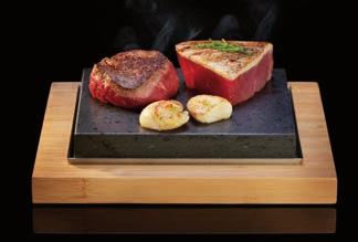 Todo o necessário para desgustar um filé à pedra Top-seller, providing everything you need for a sensational meal of steak on the stone. + + x 3 + 322 204.