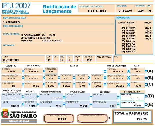 Nota Fiscal de Serviços Eletrônica NFS-e Versão do Manual: 5.16 pág. 109 9.2.2. Exemplo de Indicação de Imóvel para o IPTU SQL do Imóvel 9.3.