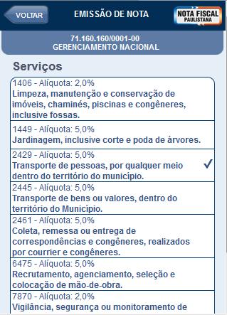 Nota Fiscal de Serviços Eletrônica NFS-e Versão do Manual: 5.16 pág.