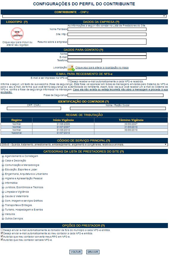 Nota Fiscal de Serviços Eletrônica NFS-e Versão do Manual: 5.16 pág. 21 http://www.prefeitura.sp.gov.br/cidade/secretarias/fazenda/servicos/ccm/index.php?