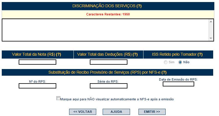 Nota Fiscal de Serviços Eletrônica NFS-e Versão do Manual: 5.16 pág.