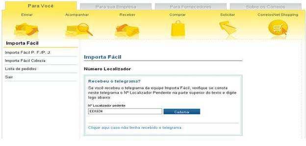 8º) Você poderá alterar os dados cadastrados clicando e Mostrar dados do importador.. 9º) Verifique na tela qual informação deseja alterar e clique em Alterar Dados.