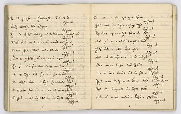 Durante o período em que lá permaneceu, Regina manteve um diário, um livro que ela usava também para suas orações, para escrever cartas que nunca foram enviadas e uma hagadá improvisada.