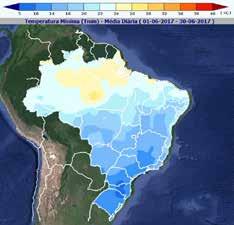 diária da temperatura mínima no período de 1º a 30 de junho/2017