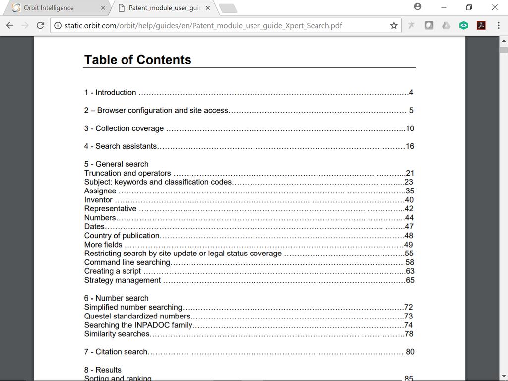 Embora um pouco desatualizado (foi editado em 2011), o Patents Module Xpert Searching é um guia