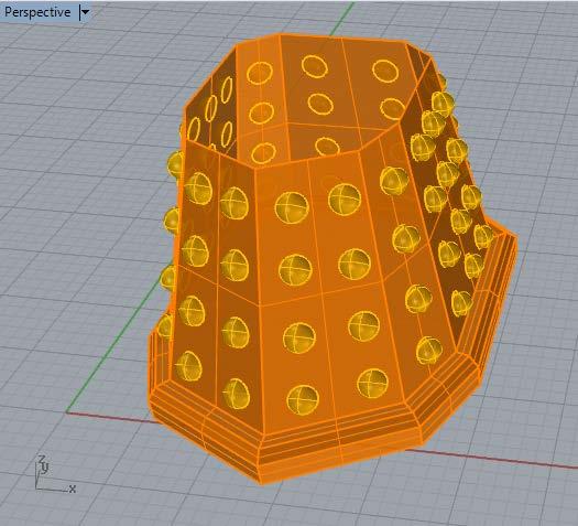 Use Extrude Surface para criar um sólido a partir do polígono criado com o Offset Curve. 19.