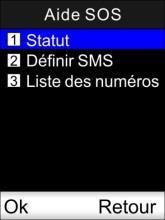 l écran. Appuyez sur la touche pour faire apparaitre l icône Réglages. Appuyez une nouvelle fois sur cette même touche de sélection gauche pour sélectionner «Ok».