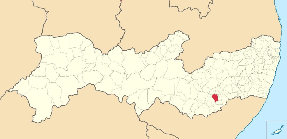 Figura 1. Localização do município de São João, na Região Agreste do estado de Pernambuco.