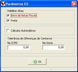 Itens de Notas Fiscais - Assinalar este campo para que seja habilitada a ficha Itens Merc.