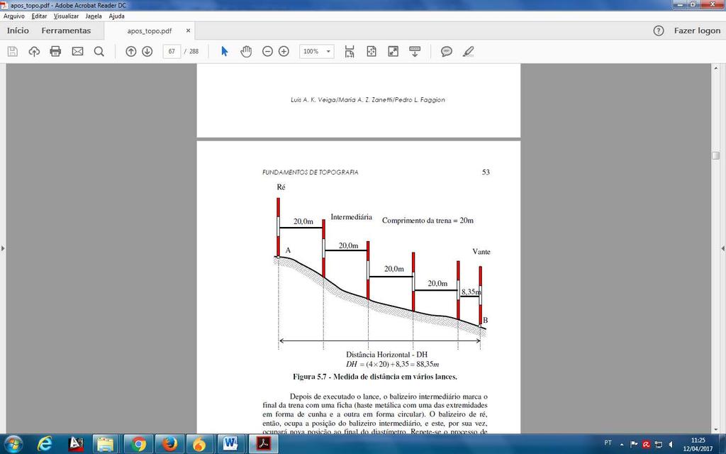 17 Figura 22.1.2. Medida com vários lances. Fonte: VEIGA, ZANETTI, FAGGION (2012). http://tinyurl.