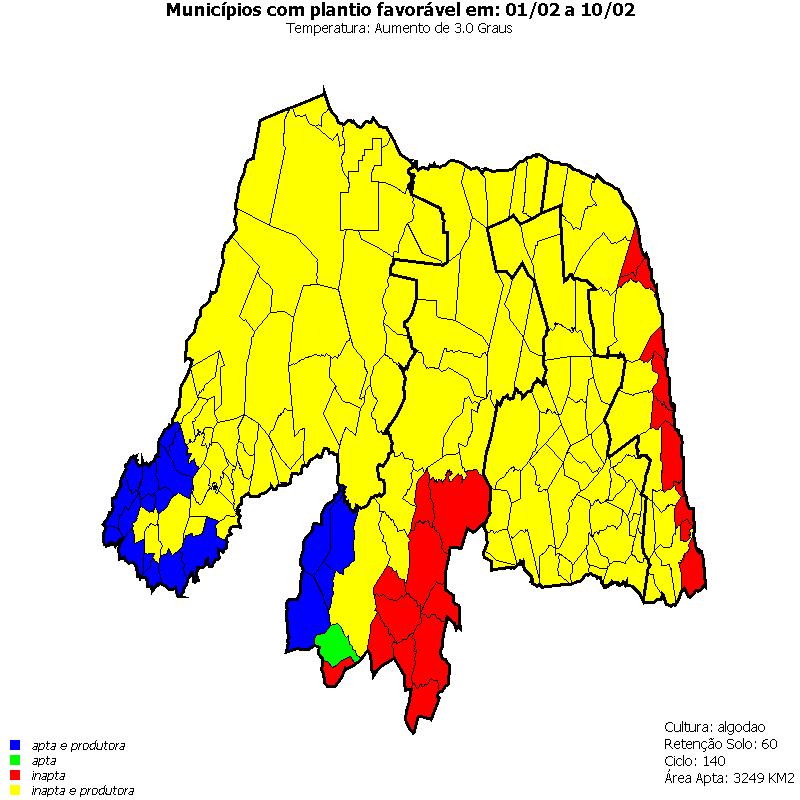 Rio Grande do Norte -redução de área de Baixo risco em função do