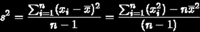 A variância é definida como o desvio quadrático médio da média e é