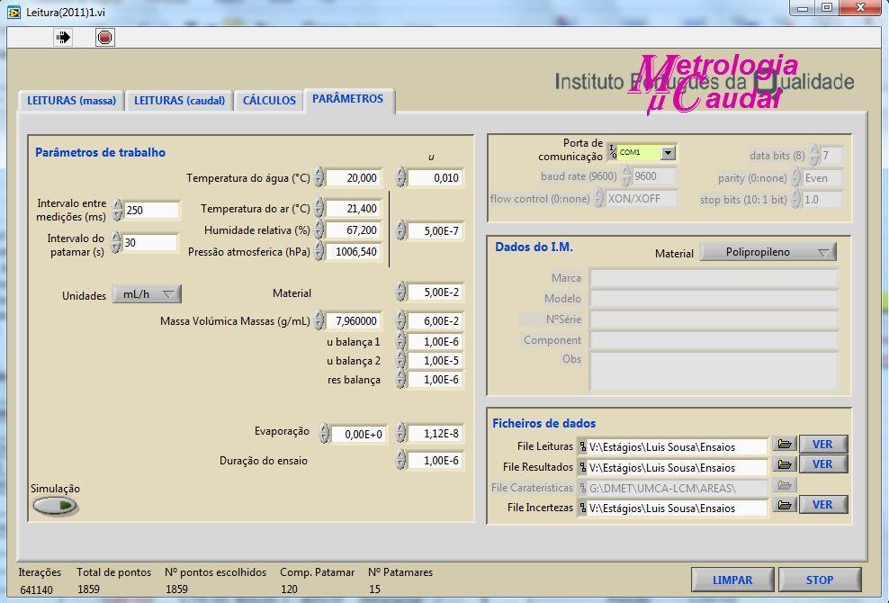 Anexo I Sistema de Aquisição e Tratamento de Dados (LabVIEW) A aquisição dos dados e o respetivo tratamento é feito por intermédio de um software, o LabVIEW. A Figura I.