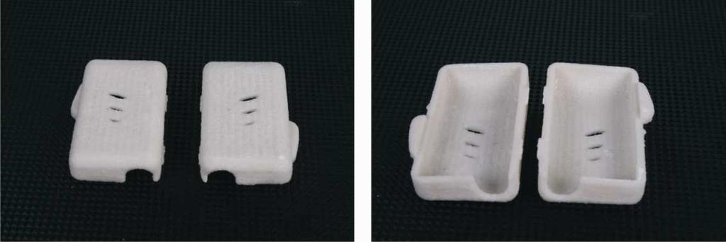 Figura 6.14. Protótipo em SLS da escova dental. Detalhes. A figura 6.