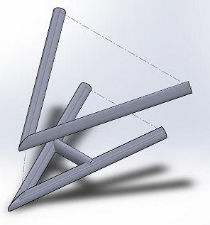 Desenho da suspensão no SolidWorks. Figura 10.