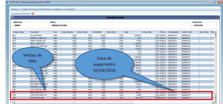 5.2.6 Após gerar o cálculo da DIRF, ao entrar na tela de MANUTENÇÃO clique em Ações