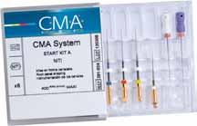 Descubra os 3 produtos que completam a gama CMA 1+1 1+1 Pontas de gutapercha Destinadas à obturação de canais radiculares preparação com instrumentos do sistema CMA.