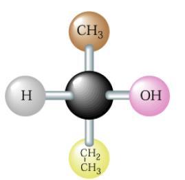 especular um do outro (não se superpõem): (R)-2-butanol O