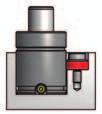 4 Utilizar a ferramenta para Exaustão da Válvula, para descarregar a mola a gás lentamente para a pressão desejada. Ferramenta de Instalação do -Ring 90.351.