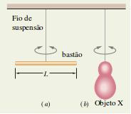 Figura 1.3: Diagrama squmático rprsntando o bastão objto irrgular X suspnsos plo msmo fio rfrnts a um Exmplo.