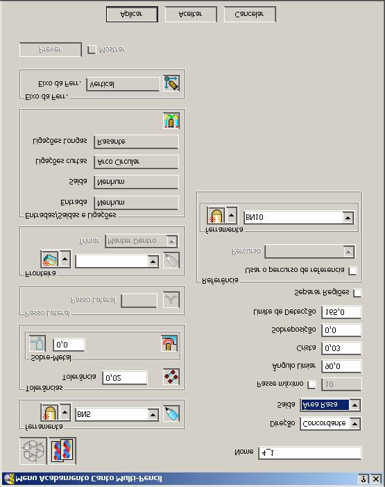 PowerMILL 6. Acabamento de Cantos Clique com o botão direito do mouse sobre o último percurso no Explorer e selecione Configurações. Selecione o ícone Copiar Percurso no menu.